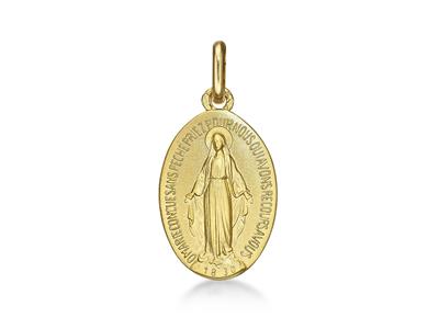 Medalla Virgen Mara 19 Mm, Oro Amarillo 18k