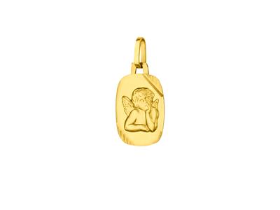 Medalla Ángel Fantasa 15 Mm, Oro Amarillo 18k