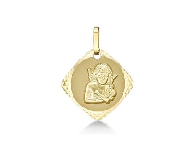 Medalla Ángel Fantasa 16 Mm, Oro Amarillo 18k