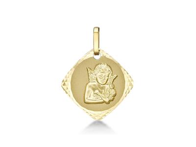 Medalla Ángel Fantasía 16 Mm, Oro Amarillo 18k - Imagen Estandar - 1