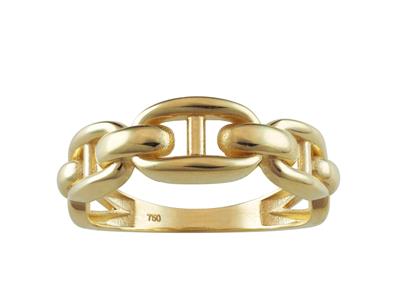 Anillo, Malla Marina 6 Mm, Oro Amarillo 18 Kt, Dedo 54