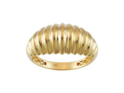 Anillo Godronnée 9.50 Mm, Oro Amarillo 18 Kt, Dedo 54