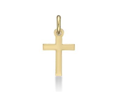 Colgante Cruz 13 Mm, Oro Amarillo 18k