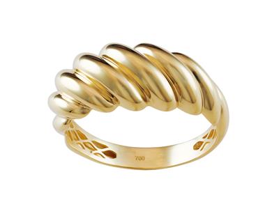 Anillo Trenzado 8.50 Mm, Oro Amarillo 18 Kt, Dedo 54