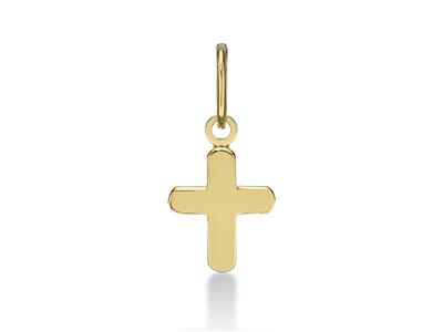 Colgante Cruz Maciza 10 Mm, Oro Amarillo 18k - Imagen Estandar - 1