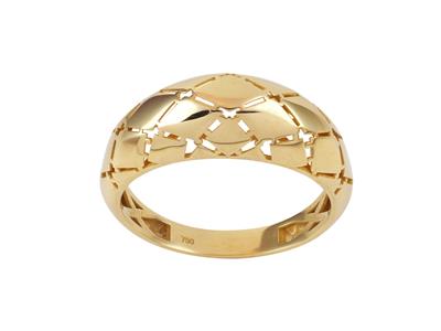 Anillo 6.50 MM Tortoiseshell, Oro Amarillo 18 Kt, Dedo 54 - Imagen Estandar - 1
