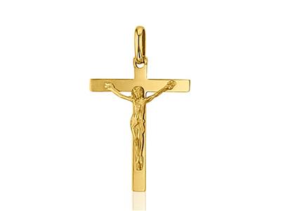 Colgante Cristo Cruz, Macizo 35 Mm, Oro Amarillo 18k - Imagen Estandar - 1