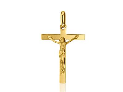 Colgante Cruz De Cristo 20 Mm, Oro Amarillo 18k
