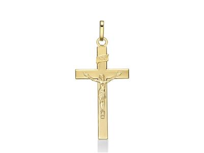 Colgante Cristo Inri 24 Mm, Oro Amarillo 18k - Imagen Estandar - 1