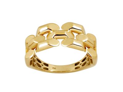 Anillo De Lingotes 9 Mm, Oro Amarillo 18 Kt, Dedo 54