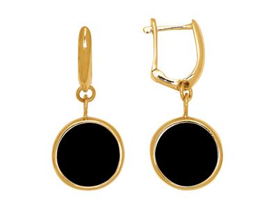 Pendientes Redondos De nix, Oro Amarillo De 18 K