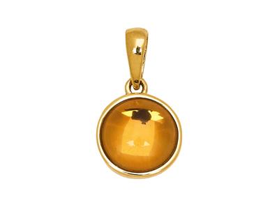 Colgante Citrino Cabujn 1,32 Ct, Oro Amarillo De 18 K