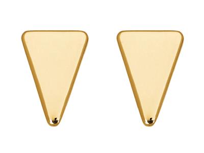 Pendientes Triangulos 12 Mm, Oro Amarillo 18k