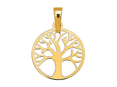 Colgante Árbol De La Vida, Pequeño, 13 Mm, Oro Amarillo De 18 Quilates