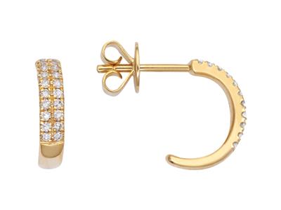 Demi-aro, Diamantes De 0,15 Ct, Orode 18k
