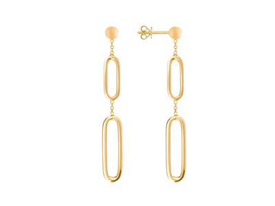 Pendientes Colgantes Con Eslabones Rectangulares, Altura 45 Mm, Oro Amarillo De 18 Kt - Imagen Estandar - 1