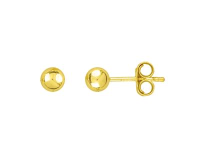 Pendientes Bola 5 Mm, Oro Amarillo 18k