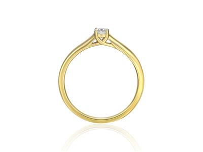 Anillo Solitario, Diamante De 0,15 Ct, Oro Amarillo De 18 K, Dedo 52 - Imagen Estandar - 2