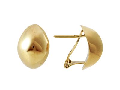 Pendientes Cpula, 10 X 15 Mm, Oro Amarillo 18 Kt