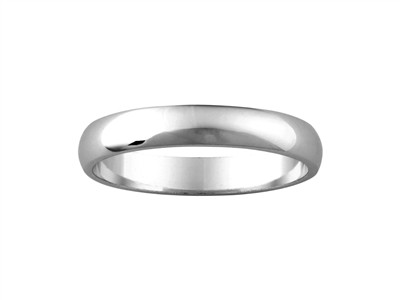 Bge Alliance 1/2 Jonc 3,4mm Or Gris 18k Doigt 52 - Imagen Estandar - 1