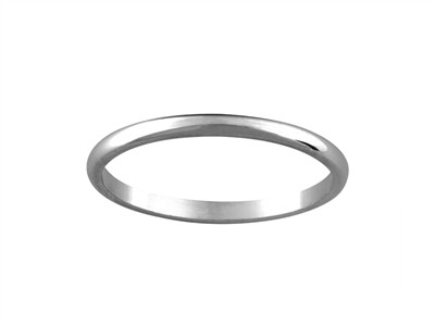 Bge Alliance 1/2 Jonc 1,8mm Or Gris 18k Doigt 52 - Imagen Estandar - 1
