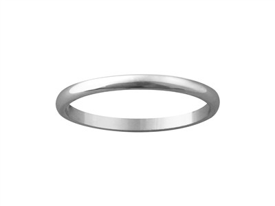 Bge Alliance 1/2 Jonc 2,2mm Or Gris 18k Doigt 60 - Imagen Estandar - 1