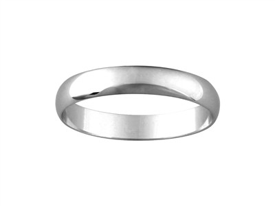 Bge Alliance 1/2 Jonc 4mm Or Gris 18k Doigt 60 - Imagen Estandar - 1