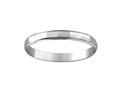 Bge Alliance Facettee 3mm Or Gris 18k Doigt 60 - Imagen Estandar - 1