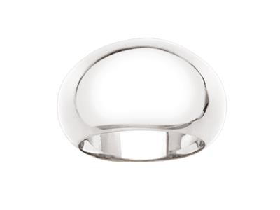 Anillo Brazalete De 14 mm, Oro Grisrodiado De 18 Quilates, Dedo 54 - Imagen Estandar - 1