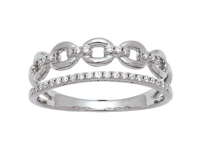 Do De Anillo De Boda Y Anillo, Diamantes De 0,13 Ct, Oro Blanco De 18k, Tamaño De Dedo 54