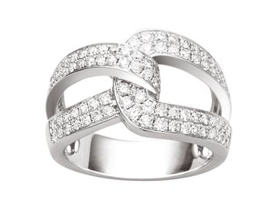 Anillo Lien, Diamantes 0,86ct, Oro Blanco 18k, Tamaño 58 - Imagen Estandar - 1