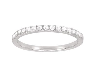 Anillo Solitario Y De Boda, Diamantes De 0,57ct, Oro Blanco De 18k, Tamaño 50 - Imagen Estandar - 3