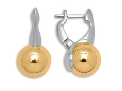 Pendientes, Bola 9 Mm, Oro 18k