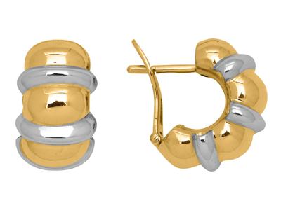Medias Criollas, Altura 14 mm, Oro Bicolor De 18k - Imagen Estandar - 1
