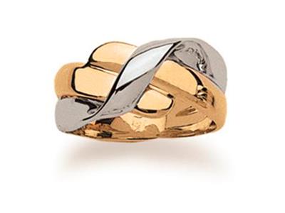 Anillo Nudo, Oro Bicolor 18k, Dedo 52