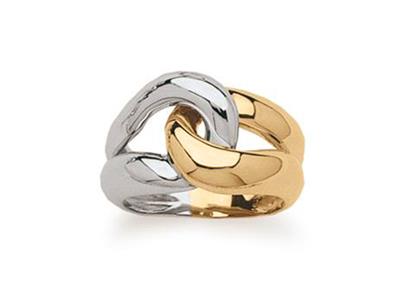 Anillo, Oro Bicolor 18k, Dedo 52