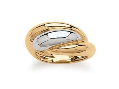 Anillo, Oro Bicolor 18k, Dedo 52