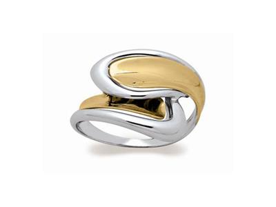 Anillo 20 Mm, Oro Bicolor 18k, Dedo 50