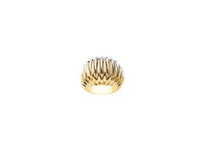 Anillo Pulsera Solida, Oro Bicolor 18k, Dedo 54