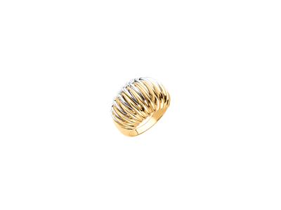 Anillo Pulsera Solida, Oro Bicolor 18k, Dedo 54 - Imagen Estandar - 2