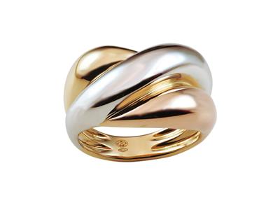 Anillo Ondas 12 Mm, 3 Ors 18k, Dedo 54