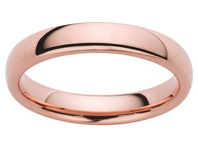 Alianza Media Caña, 2,00 X 1,40 Mm,oro Rosa 18 Kt, Talla 70 - Imagen Estandar - 1