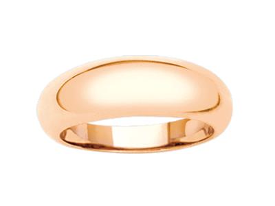 Anillo Brazalete 6 Mm, Oro Rosa 18k, Tamaño 52 - Imagen Estandar - 1