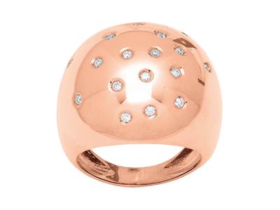 Anillo Constelacion, Diamantes 0,26 Ct, Oro Rosa 18k, Dedo 52