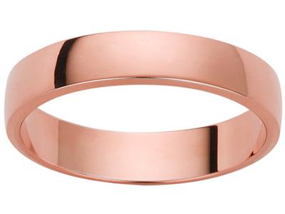 Alianza Cinta, 2,00 X 1,50 Mm, Oro Rosa 18k, Dedo 53