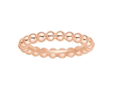 Alianza De Perlas Macizas, Oro Rojo 18k, Dedo 58