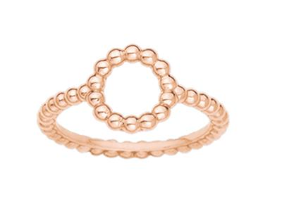 Anillo, Círculo Macizo De Cuentas Caladas, Oro Rojo De 18 Quilates, Dedo 56 - Imagen Estandar - 1