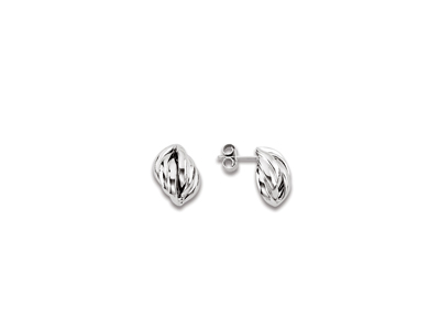 Pendientes Lazo 6 Hilos, Plata 925 Rodiada