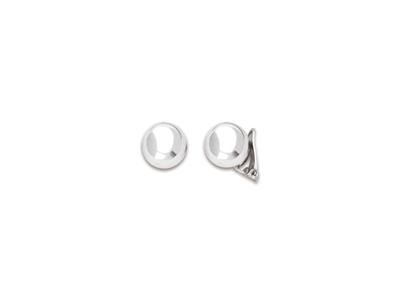 Pendientes De Esfera De 12mm, Plata 925 Rodiada