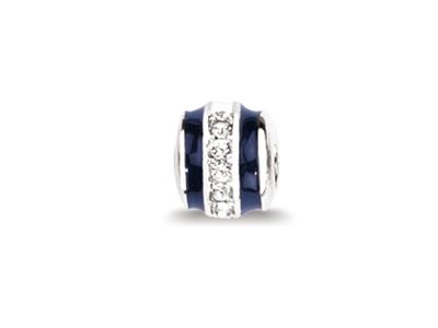 Colgante Bola Azul Àxido De Circonio, Plata 925 Rodiada